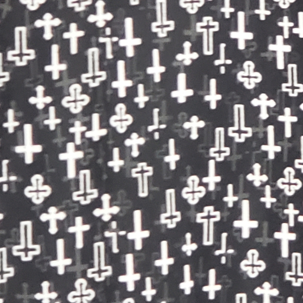 Goth Black Sheer Top Crosses Small …